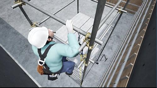 型枠材を持って昇降タラップから墜落のサムネイル画像