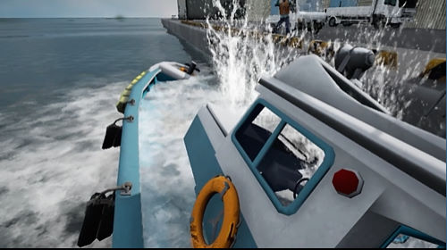 船底破損後の点検中に作業船が沈没のサムネイル画像