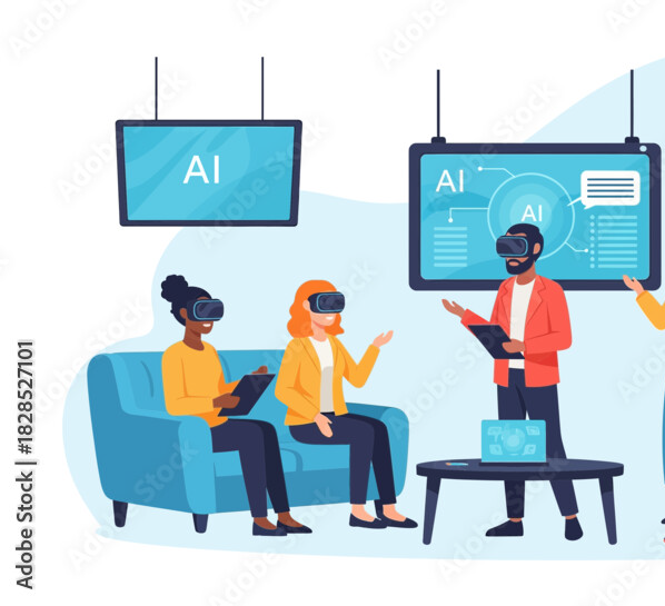 Step6 VR研修のイラスト