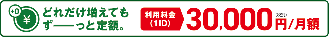 ”どれだけ増えてもずーっと定額