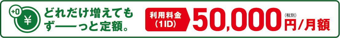 ”どれだけ増えてもずーっと定額